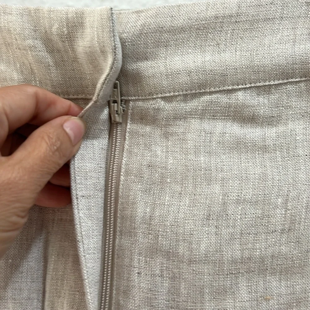 Reformation Asher linen pants wide leg chino oatmeal size 6 NWT